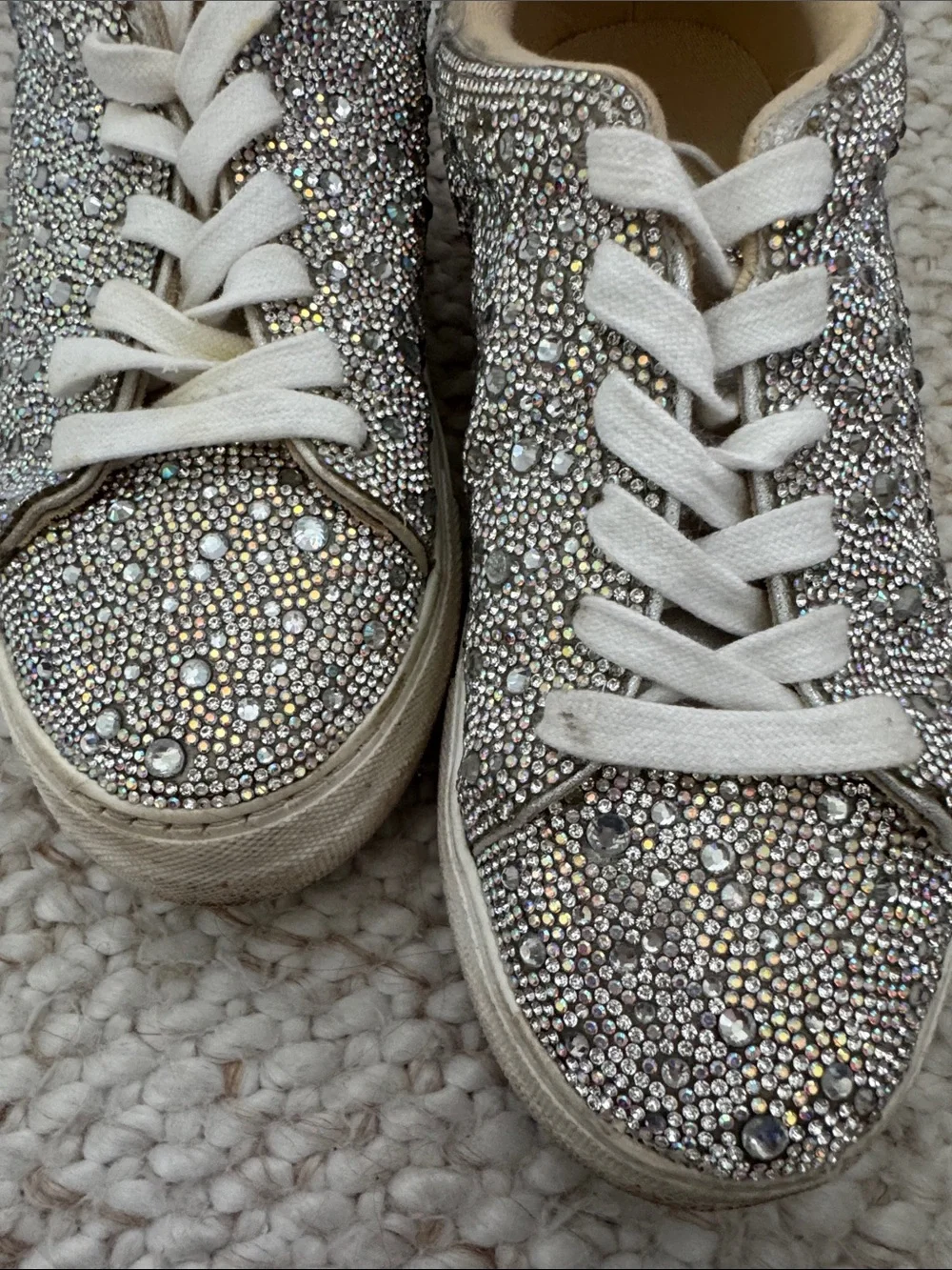 Betsey Johnson Sidny Crystal Pave’ Platform sneaker